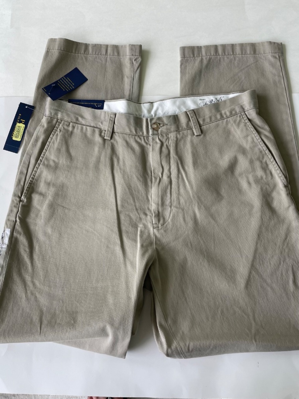 Polo Ralph Lauren Chino Pants Khaki Classic Fit Mens Size 34x32 NWT - Picture 9 of 12